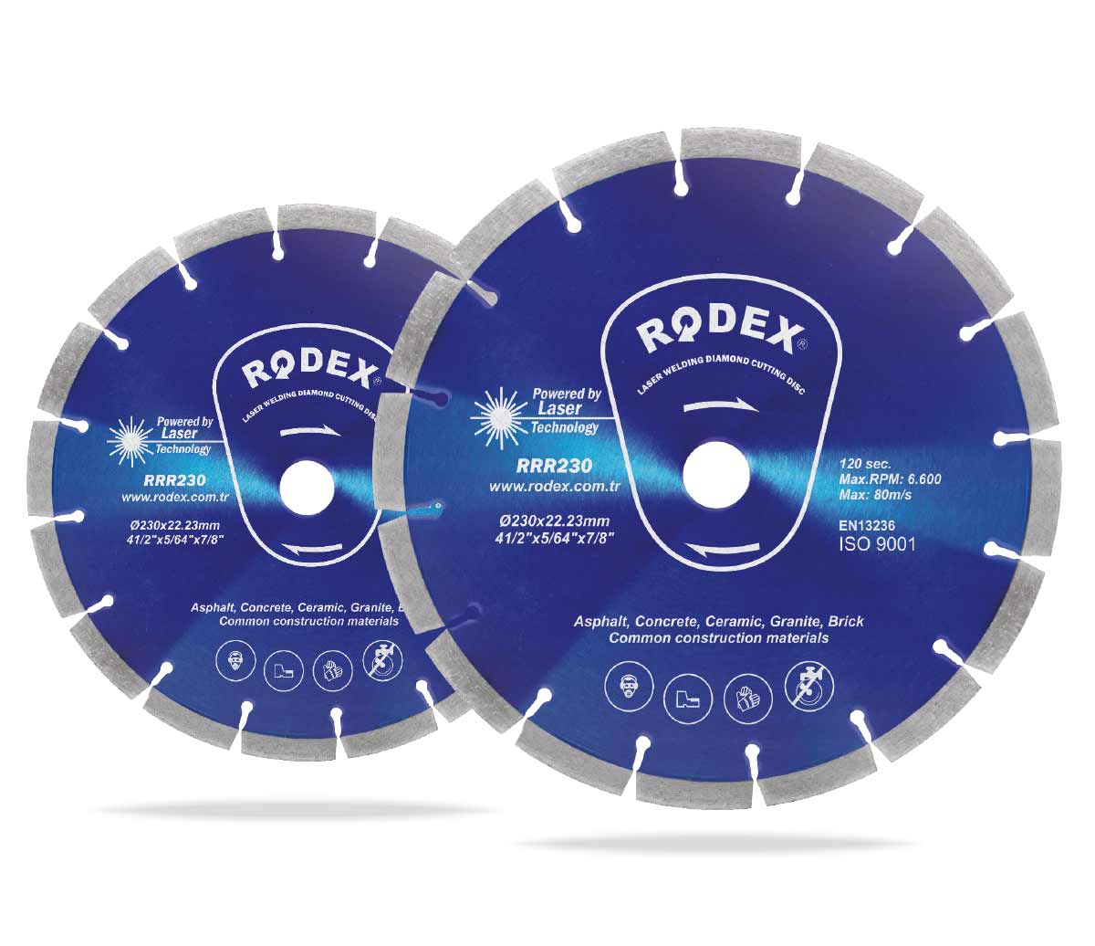 TURBO DIAMOND CUTTING DISC WITH LASER WELDED SEGMENTS